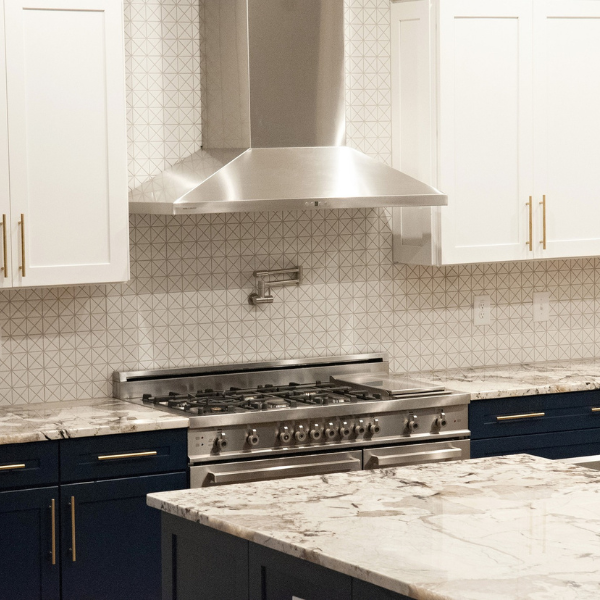 Natural stone tile bathroom flooring in Fayetteville NC home